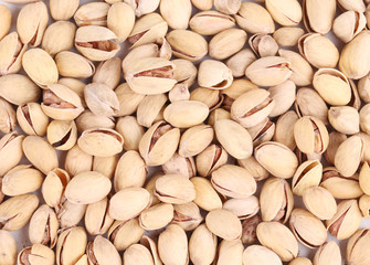 Close up of fresh pistachios.