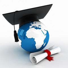 e learning and graduation concept - 64436282