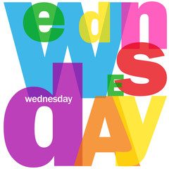 "WEDNESDAY" (agenda calendar week day date time planner meeting)