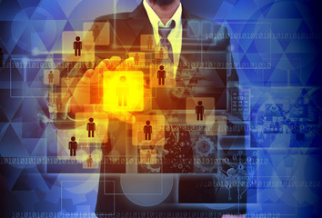 Businessman Choosing the right person