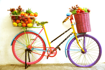 Fototapeta na wymiar Bicycle Fruit Shop