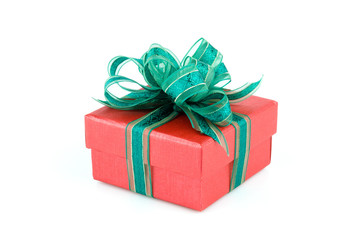 Gift box isolated white background