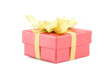 Gift box isolated white background