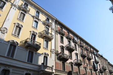 façades colorées, Milan