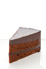 Cake chocolate isolated on white background