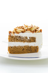Coffee cake isolated on white background