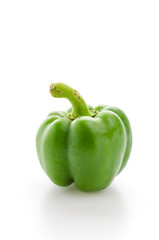Green pepper isolated on white