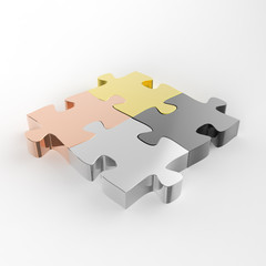 puzzles partnership as concept