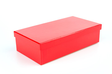 Red box isolated white background