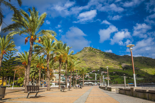 City Machico Near Airport In Madeira, Portugal