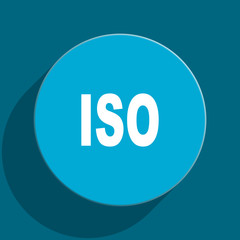 iso blue flat web icon