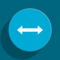 arrow blue flat web icon