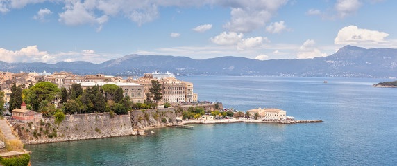 Fototapeta premium Aerial view to old city streets and buildings
