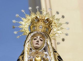 Virgen de los Dolores, Semana Santa Córdoba 2014 - obrazy, fototapety, plakaty