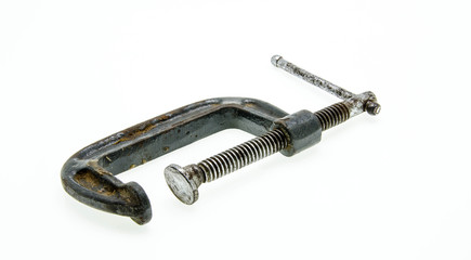 Mechanic tools on white background