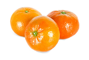 Three isolated tangerine