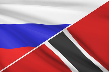 Series of flags. Russia and Trinidad and Tobago.