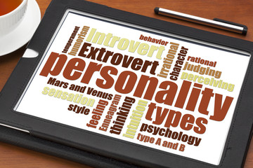 personality types word cloud