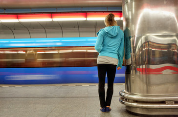 Waiting for the train