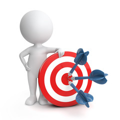 3d cute people- goal and target shot