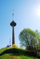 Obraz premium Vilnius tv tower - highest building of lithuanian capital