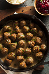 Homemade Swedish Meatballs with Cream Sauce