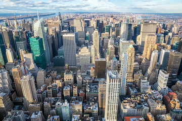 Fototapeta na wymiar Panoramę Nowego Jorku z lotu ptaka