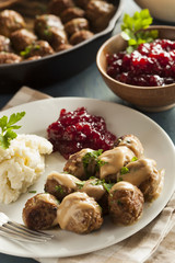 Homemade Swedish Meatballs with Cream Sauce