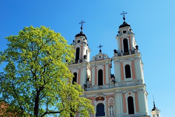 Church of St. Catherine in Vilnius, spring time