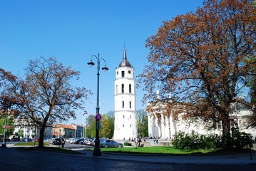 The Cathedral place in Vilnius city on April 26, 2014
