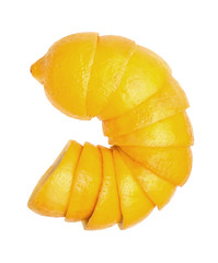 Fototapeta na wymiar Lemons set on a white background in photostudio
