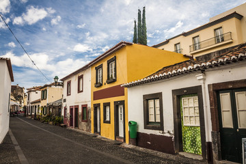 Fototapeta na wymiar old historic town center of Funchal, Madeira island, Portugal.