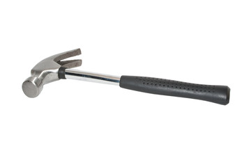 Tool hammer with black plastic handle