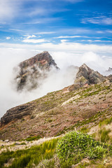 Fototapeta na wymiar Beautiful Pico do Arieiro in Madeira Island, Portugal