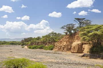 Dry river bed in Kenya