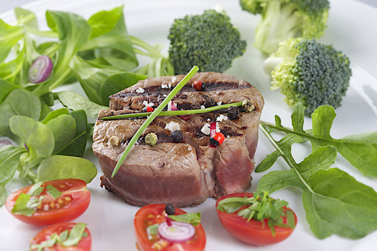 Beef tournedos (tenderloin fillet steak)