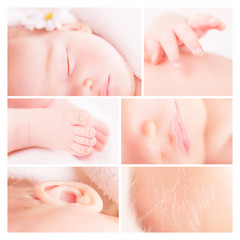 Little baby photo collage