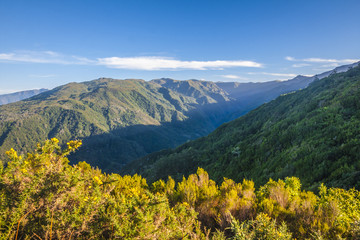 Fototapeta premium beautiful landscape with sunset in Madeira island. Portugal