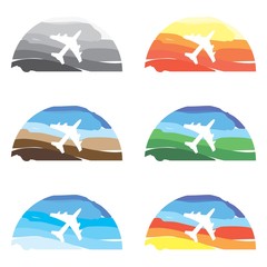 airplane in the sky icon