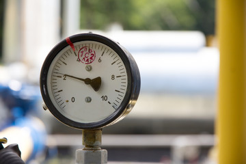 Manometer in the boiler