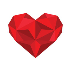 origami red heart