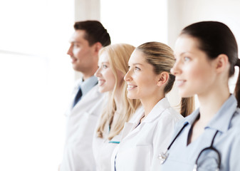 young team or group of doctors