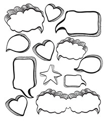 Hand made Speech bubbles collection