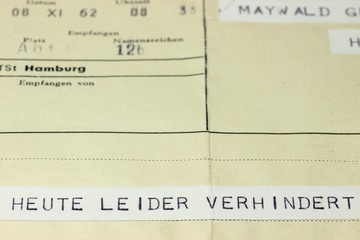 Telegramm HEUTE LEIDER VERHINDERT