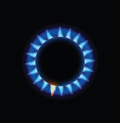 Burning Blue Flame Stove