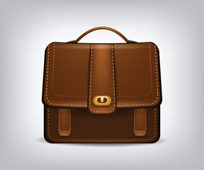 isolated single briefcase