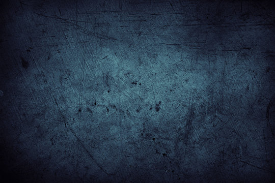 Blue dark concrete texture wall
