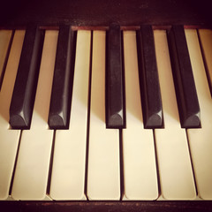 Vintage piano keys