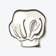 Illustration of hand drawn chef hat