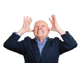 What is that noise? Senior man angry, upset about neighbors 
